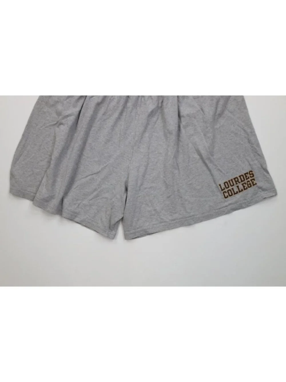 Vintage 90s Y2K Champion Mens 2XL Lourdes College Above Knee Shorts Heather Gray